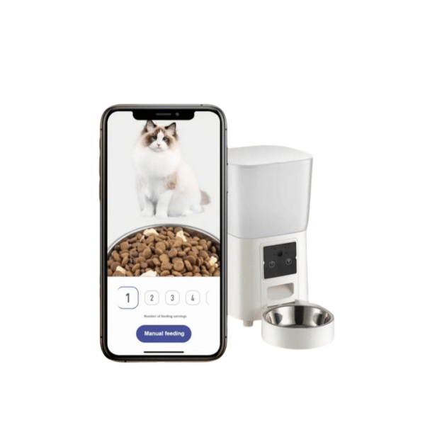Dispensador de alimento inteligente para mascotas wifi