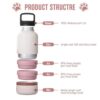 ffa13e62-1a1f-426b-8a64-017a7d076c24 Botella para agua con compartimento para alimento para mascotas